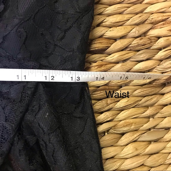 VINTAGE 80’s Women’s S Black Lace Plunging Evening Dress with Bow - Picture 11 of 15